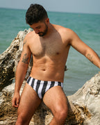 banador manta rayas azules blanco azul verde playa traje de bano natacion marine banadores 